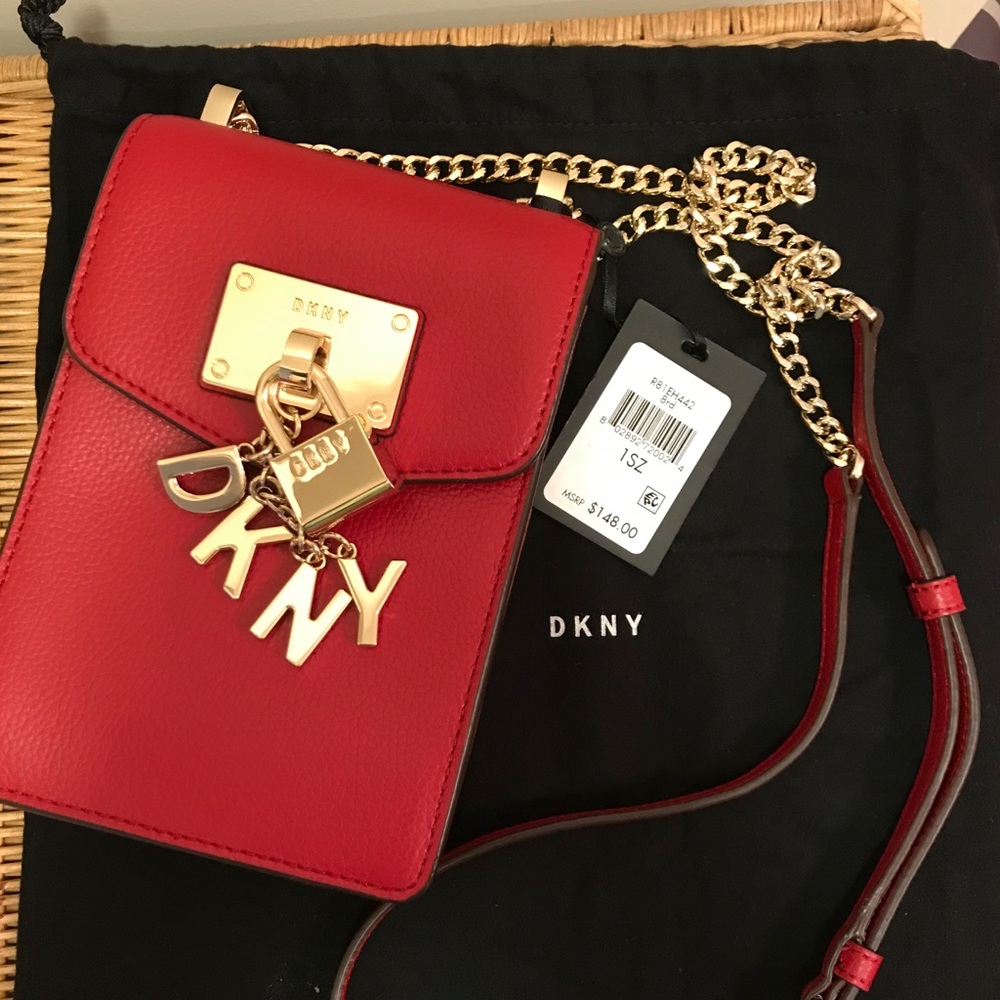 DKNY Red Elissa Crossbody Purse